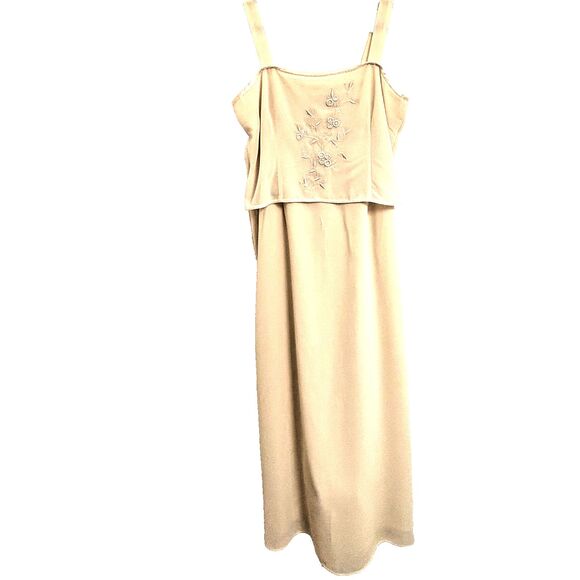 R&M Richards, Size 18, Cream, 2-Piece Dress with Jacket; Embroidered Bodice NEW! - Picture 6 of 15